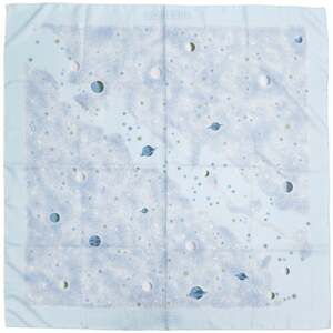 HERMES Authentic Blue Silk Scarf
